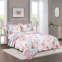 Colcha Casal 2.20x2.40 Evolution Patchwork - Art & Capricho  | Cama, mesa, banho, cortinas, tapetes e decorações em geral!