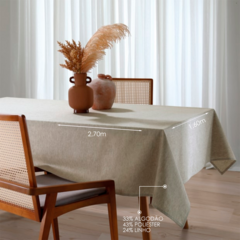 Toalha de Mesa 1,60x2,70 Natural Dohler Clean Linhares - loja online