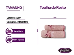 Toalha de Rosto 50x80 Eden - Art & Capricho  | Cama, mesa, banho, cortinas, tapetes e decorações em geral!