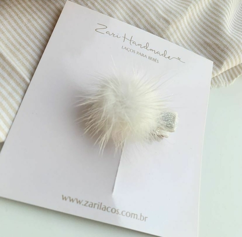 Presilha Pompom Pelinho | Branco - comprar online