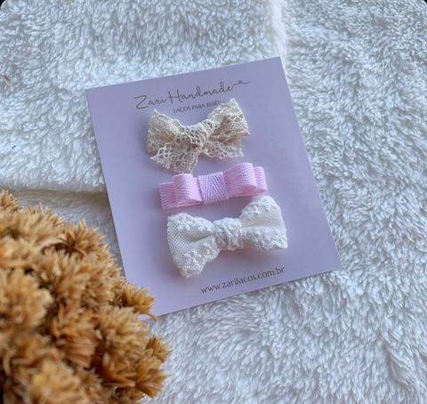 Trio Rendado - Laço para Colar - comprar online