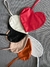 Mini clutch coração em pelica - comprar online