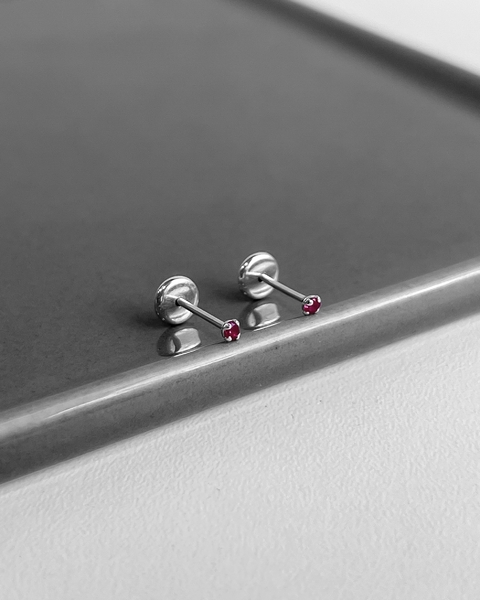 BRINCO SOUL ROSA TARRAXA BABY - 2 MM [BQ.058]