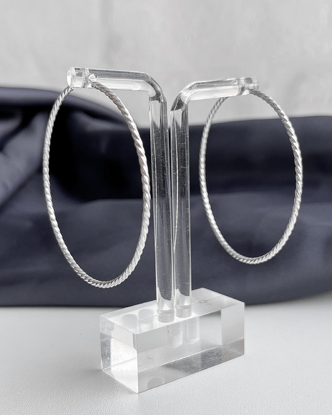 ARGOLA REDONDA FIO TRANÇADO - 53 MM [L.107]