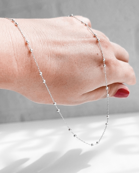 COLAR TEREZA ELOS COM BOLINHAS - 45 CM [JG.016]