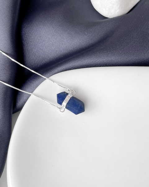 COLAR PEDRA NATURAL SODALITA - 45 CM [VE.176]