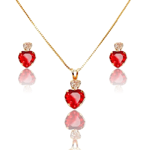 CONJUNTO CORAÇÃO VERMELHO [TAL.292]