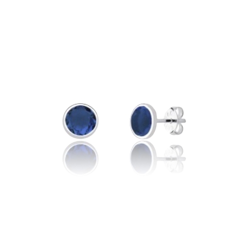 BRINCO SOUL EMBUTIDO AZUL MARINHO - 3 MM [L.187]