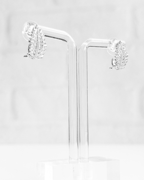 BRINCO ARGOLA FOLHA CRAVEJADA [SX.491]