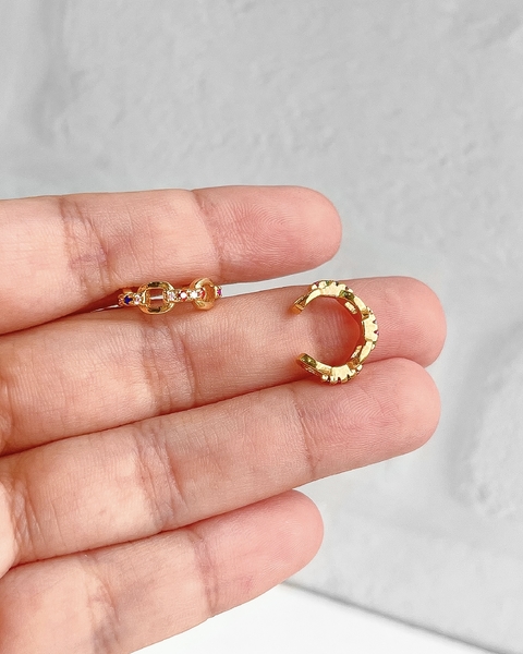 PIERCING FAKE CARTIER CRAVEJADO COLORIDO [TAL.316]