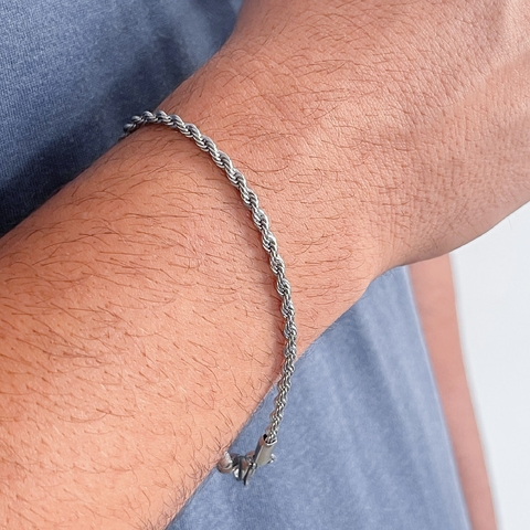 PULSEIRA EM ELO BAIANO FINA - 21 CM [TAL.049]