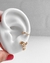 BRINCO EAR HOOK MINI ARGOLINHAS CRAVEJADAS [TAL.270] - Mar em Prata
