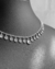COLAR CHOCKER ELOS COM GOTAS CRISTAIS - 42 CM [BQ.115] - Mar em Prata