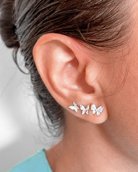 TRIO BORBOLETA CRAVEJADA COLOR [SX.270]