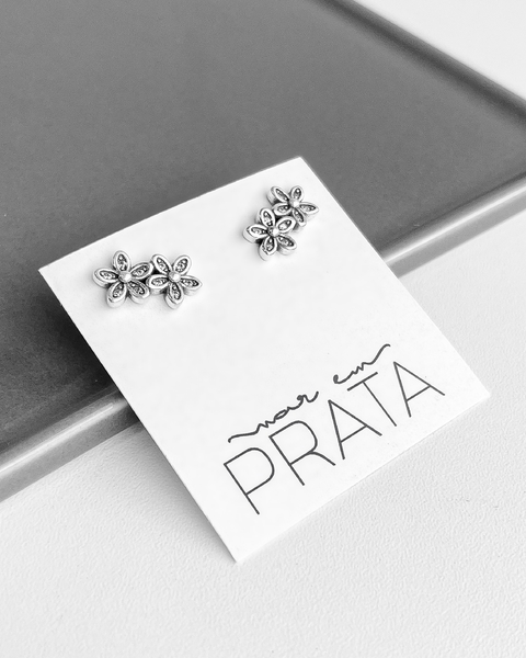 BRINCO EAR CUFF FLOR DUPLA BALI [BQ.052]