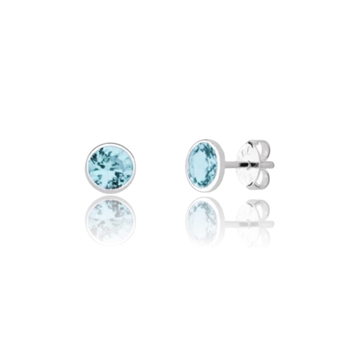 BRINCO SOUL EMBUTIDO AZUL PISCINA - 3 MM [L.189]