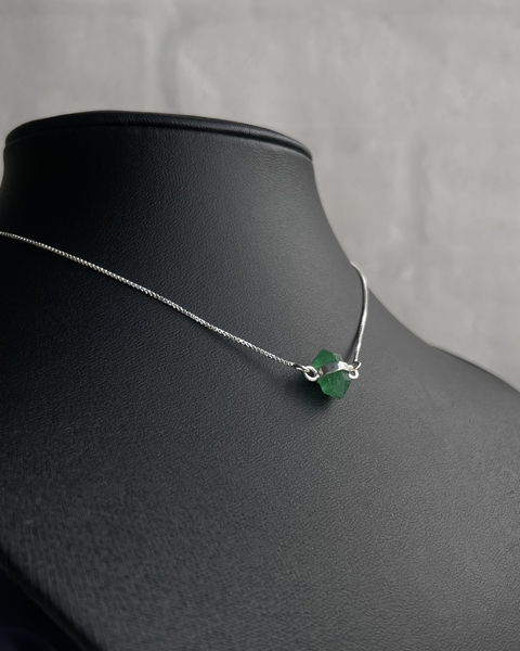 COLAR CRISTAL QUARTZO VERDE - 35 CM [BQ.049]