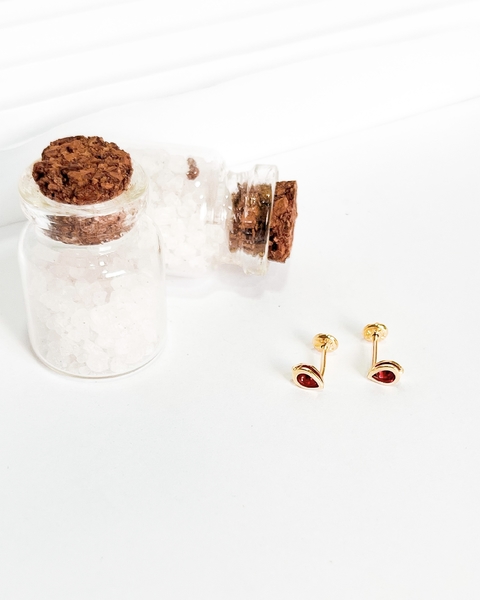 BRINCO SOUL GOTA ESTAMPADO PONTO DE LUZ VERMELHO - TARRAXA BABY [TAL. 187]