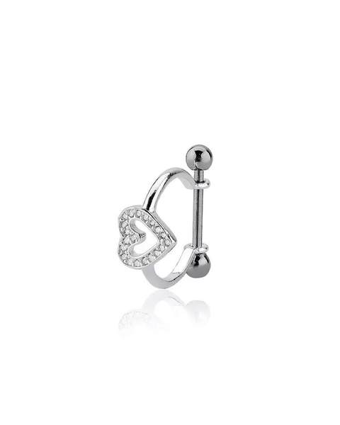 PIERCING CORAÇÃO CRISTAL - FURO ARGOLA PINO [VE.096] - comprar online