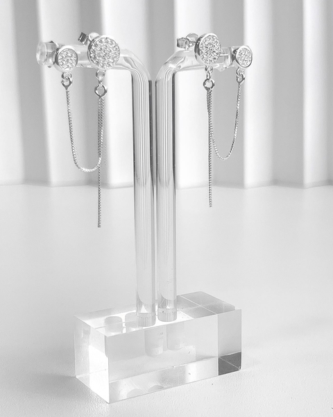 BRINCO DUPLO CRISTAL COM FIO [BQ.119]