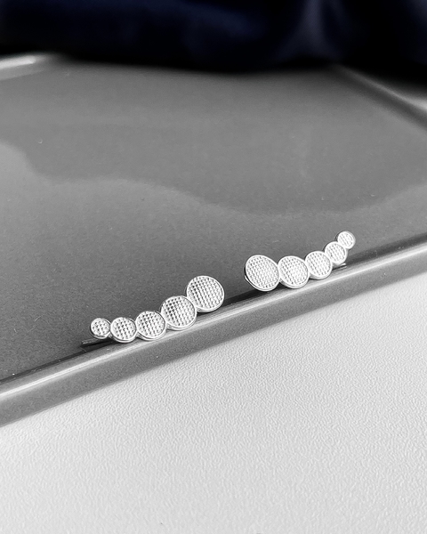 BRINCO EAR CUFF CÍRCULOS BORDADOS [VE.031]