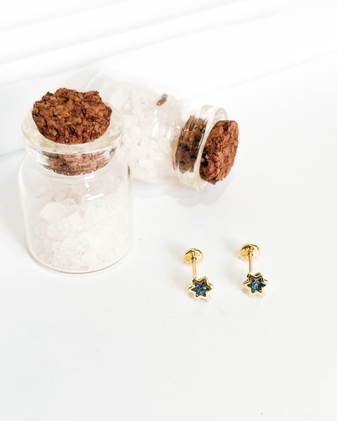 BRINCO SOUL ESTRELA ESTAMPADA PONTO DE LUZ AZUL - TARRAXA BABY [TAL. 139]