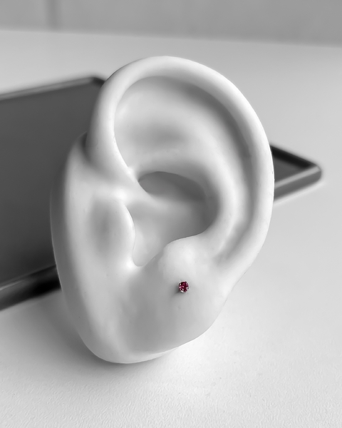 BRINCO SOUL ROSA TARRAXA BABY - 3 MM [CAR.008]