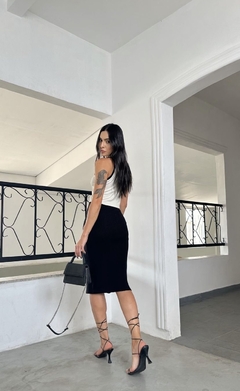 saia midi tricot - comprar online