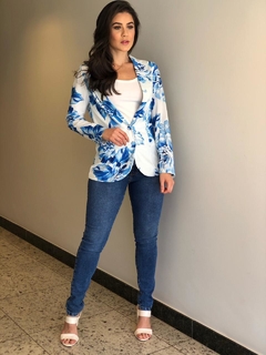 Blazer Floral Céu