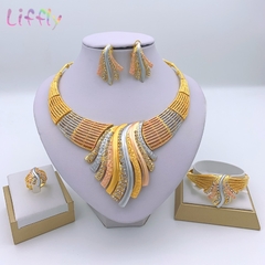 Conjunto de Jóias Ashanti - colar, brincos, pulseira e anel na internet
