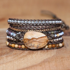 Bracelete de Pedras Naturais Sal da Terra