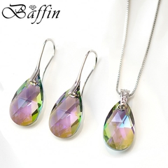 Conjunto com Cristais em Gota - ESU Jóias