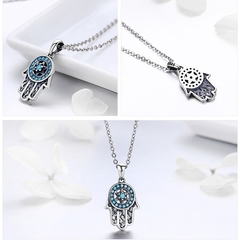 Colar Hamsa Mão de Fátima em Prata esterlina na internet