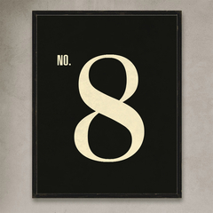 CUADROS NUMEROS BLACK CÓD. 9 - by MICHU Tienda de Diseño