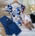 BLUSA BÁSICA MAISA FLORAL AZUL
