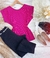 BLUSA BÁSICA MAISA LISTRADA PINK