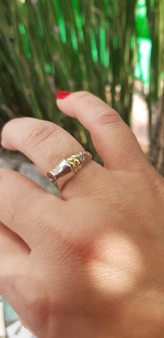 ANILLO PLATA Y ORO 15/16 - comprar online
