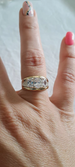 anillo premiun plata y oro