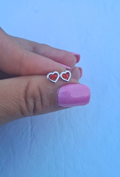 CORAZON ROJO CON GLITTER