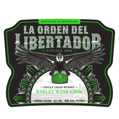 Whisky La Orden del Libertador Single Grain Barley Wine Cask 43% - 700 ml en internet