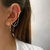 Brinco Unilateral Fio com Piercing Fake