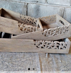 BANDEJA DE MADERA TEKA