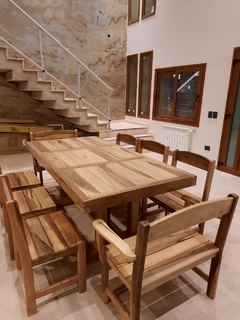 JUEGO DE MESA Y SILLAS P/6