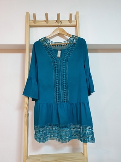 TÚNICA/VESTIDO CALZEDONIA PETROLEO | TALLE S