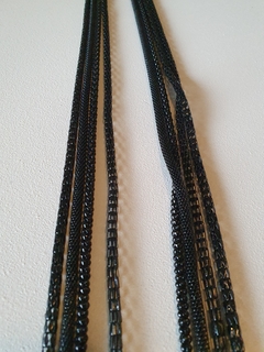 COLLAR CADENAS NEGRAS 4 VUELTAS - DA Moda Circular