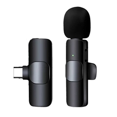 Mini Microfone de Lapela Sem Fio USB Tipo C para Celular Android - comprar online