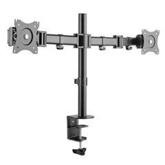 Suporte de mesa para 2x Monitores bi-articulado duplo Brasforma BM721