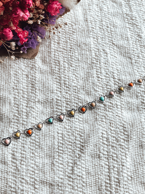 Tobillera corazones - comprar online