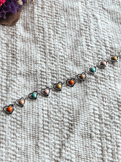 Tobillera corazones - Luna Joyas