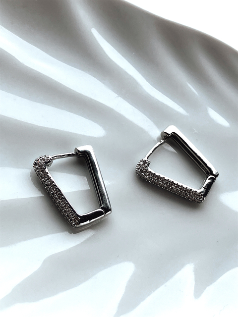 Argollas rectangulo micropave 435
